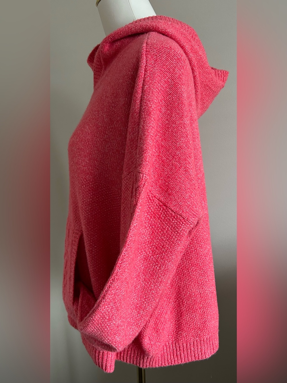 Cabi “Sidekick” Hoodie Sweater in Pink Frost